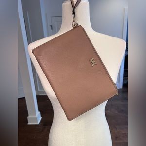 Michael Kors Oversized Wrislet Bag in Mauve/Taupe